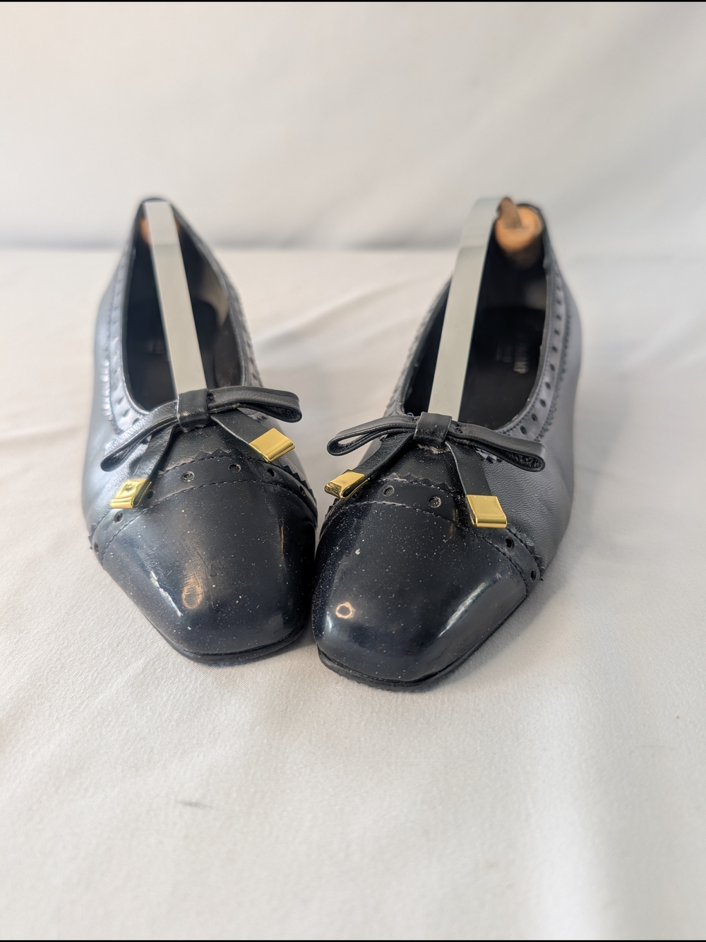 Mark Lemp Black Patent Bow-Accent Women’s Heels Size 8.5